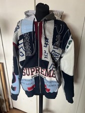 Supreme Patchwork Zip Up Hoodie Size Medium 