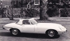 JAGUAR E-TYPE ROADSTER, WITH HARD TOP & TWIN GLASS TOP, PHOTOGRAPH.