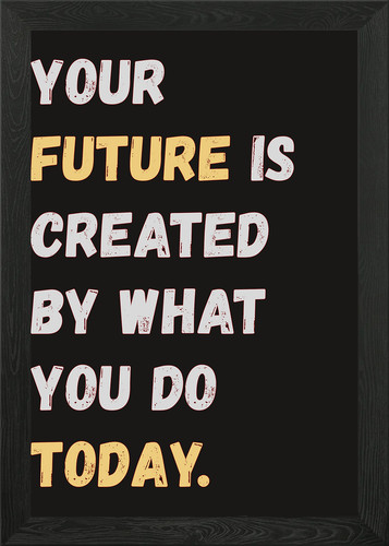 Future created today - today, framed