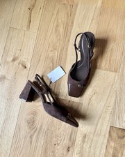 Zara Brown Slingback Block