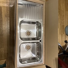 Reginox CENTURIO L30 Double Bowl Kitchen Sink with Drainer - R19627 (LH DRAINER)