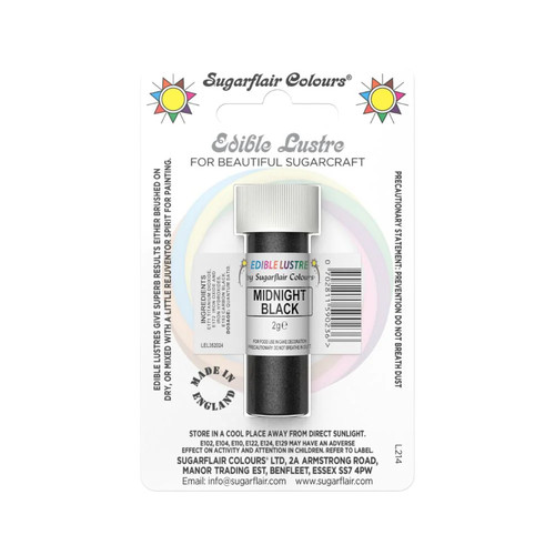 Midnight black edible lustre - edible,