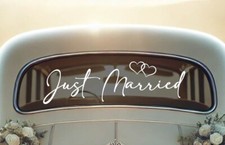 JUST MARRIED Vinyl Car Decal