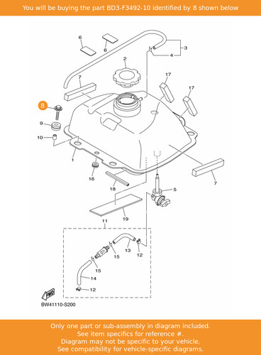 Yamaha bolt bd3 f3492 - yamaha, bd3-f3492-10
