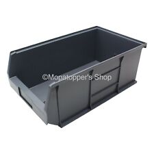 NEW Economy Grey Plastic Parts Stacking Storage Bins Box 5 x Size 7 - Free P&P