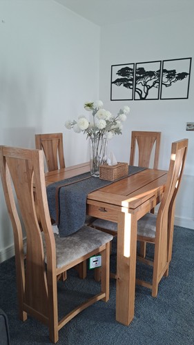 Solid oak dining chair - dining, set