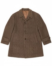 LAMBOURNE BY PHILLIPS & PIPER  Mens Overcoat UK 36 Small Brown Herringbone DN16