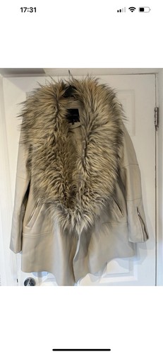Faux leather coat size - faux, 12