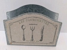 Galvanized Metal French Rustic Farmhouse Metal Napkin/Cards/Other Holder 