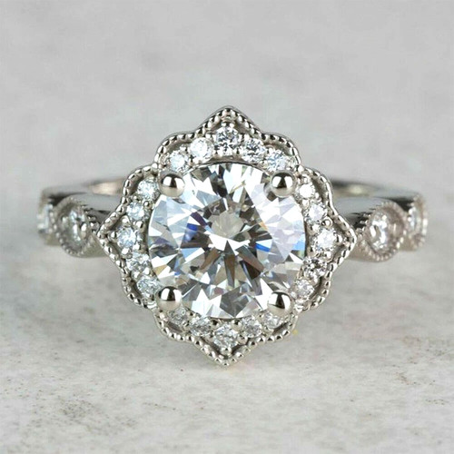 2ct round cut diamond wedding - diamond,