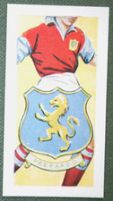 ASTON VILLA  Club Colours & Badge  Vintage 1957 Illustrated Football Card  FE02M