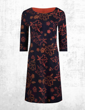 Women’s Weird Fish Jersey Dress Starshine Organic Cotton 3/4 Sleeve Night Shade