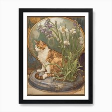 Crocus With A Cat 2 Art