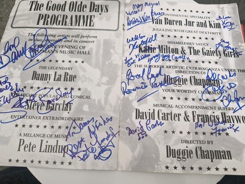 Danny rue programme signed - la,