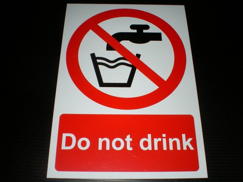 Not drink plastic - plastic, sign