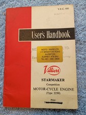Villiers Starmaker Owners Handbook Genuine - Not Reprint