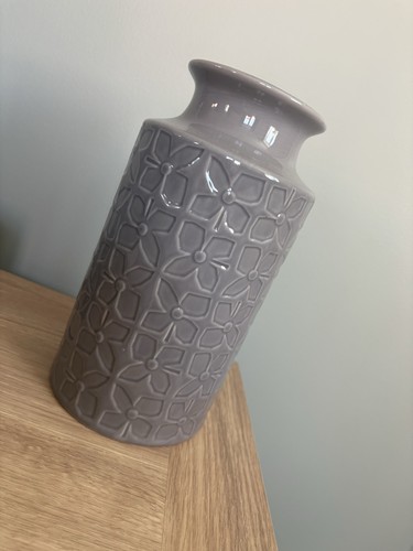 Next grey patterned - patterned, vase