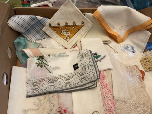 Vintage ladies handkerchiefs - vintage,