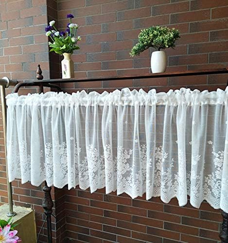 White lace valances - lace,