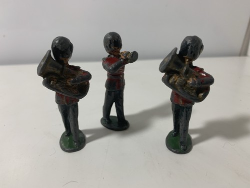 3vintage painted lead military - painted,