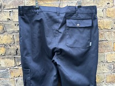 TROJAN Mens Trousers W40 L30 Work Zip Fly Comfort Building Wear Black