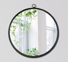 Round Wall mounted Mirror Black Industrial Metal Vanity Bathroom Mirrors Large