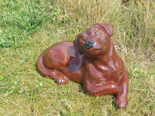 Vintage italian pottery dog - vintage,