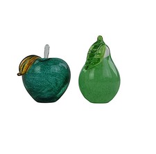 Glass Paperweights, Apple And
