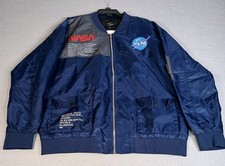 NASA Men's XXL Blue MA-1 Style