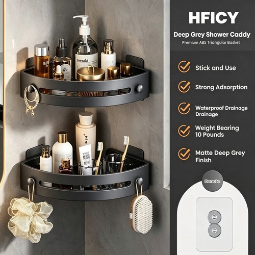 Drill corner shower - no‑drill,
