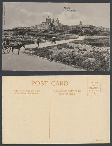 Malta vintage postcard citta - malta,