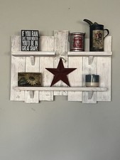 Rustic Wood Wall Hanging Shelf