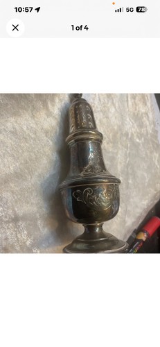 Vintage sugar sifter silver - sifter,