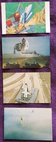 Space rocket postcards - space,