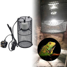 Reptile Ceramic Heating Light Bulb Lamp Holder with Anti-hot Cage Switch Tool UK