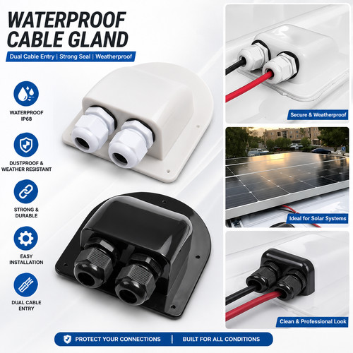 Waterproof dual cable entry - dual,
