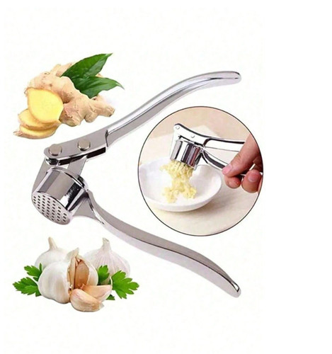 Stainless steel garlic press - steel,