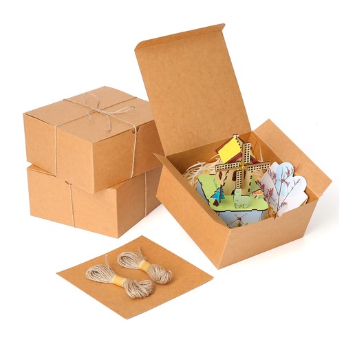 Brown gift box kraft paper - box,