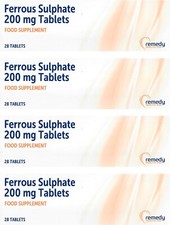 4 x FERROUS SULPHATE 200mg