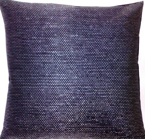 Black silver cushion cover - black,