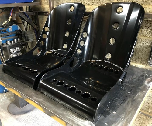 Aluminium bucket seat - low, top