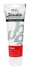 Pebeo Studio Acrylics White Gesso Universal Primer 250ml for Oil & Acrylic
