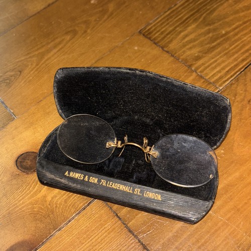Antique pince nez glasses gold - antique,