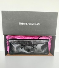 Emporio Armani Ladies Handbag Snakeskin Dark Brown Boxed Unused 30x11 cm