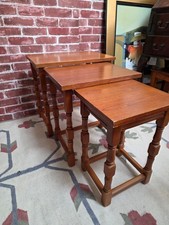 Vintage Nest Tables Solid Light Wood
