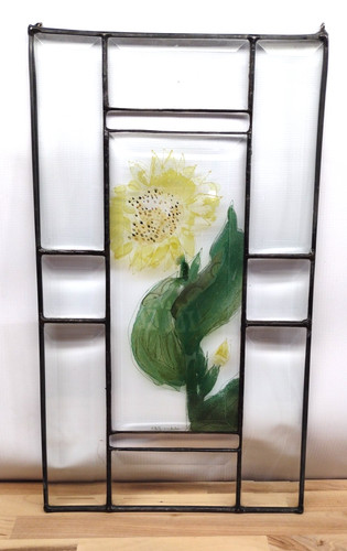 Beveled glass floral hanging - beveled,