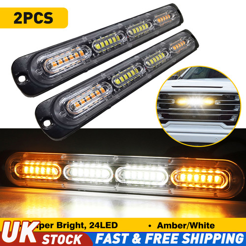 Amber white led strobe - 2x,