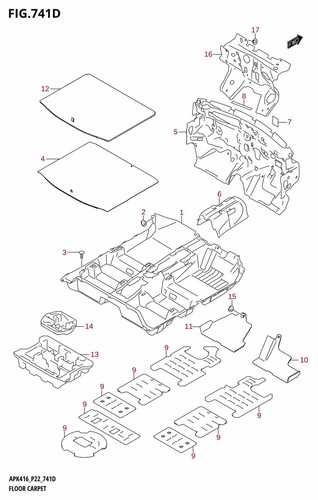 Suzuki genuine carpet floor - suzuki,