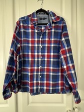 Blue Harbour Supersoft Cotton Long Sleeved Check Shirt, Blue, Red Mix Size L