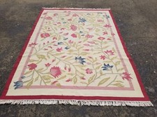 Vintage Turkish Large Flatweave Wool Multicolor Kilim 95x67 inches 